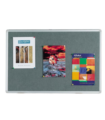 Filcová nástěnka Q-Connect - 120 x 90 cm, hliníkový rám, šedá