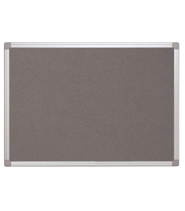 Filcová nástěnka Q-Connect - 90 x 60 cm, hliníkový rám, šedá