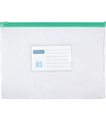 Plastová kapsa na zip Donau - A5, čirá
