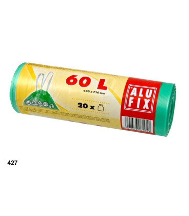 Pytle na odpadky Alufix - zatahovací 60l, 15 µm, 20 ks