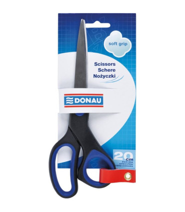 Nůžky Donau Soft grip - 20,5 cm, modré
