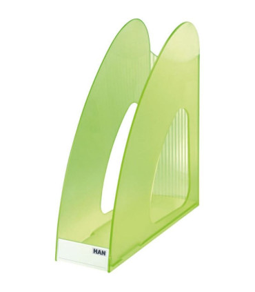 Stojan na časopisy TWIN - plastový, transparentní zelený
