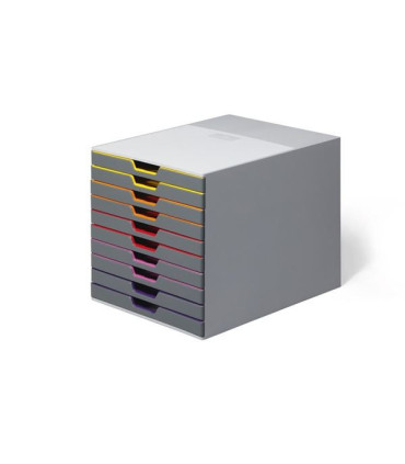 Zásuvkový box VARICOLOR 10 - 10 barevných zásuvek, šedý