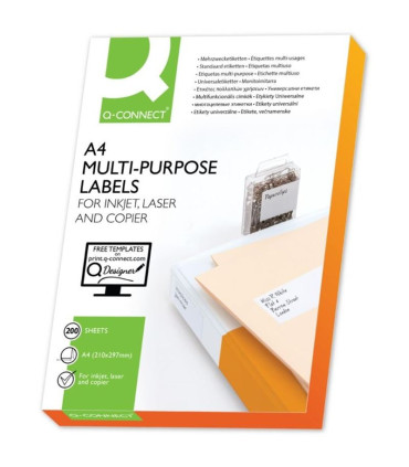 Univerzální etikety Q-Connect - bílé, 70 x 25,4 mm, 3 300 ks