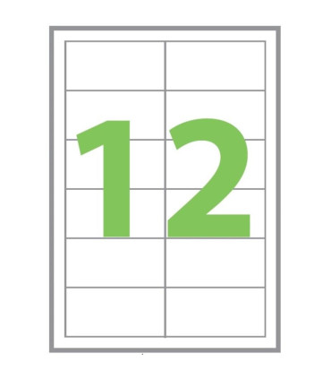 Univerzální etikety Q-Connect - bílé, 96,5 x 42,3 mm, 1 200 ks