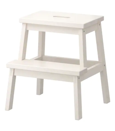 Schůdky, bílá, výška 50 cm