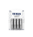 Alkalické baterie Tesla SILVER+ - 1,5V, LR6, typ AA, 4 ks