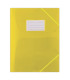 Desky s chlopněmi a gumičkou Donau - A4, plastové, žluté, 1 ks