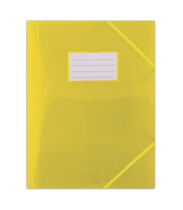 Desky s chlopněmi a gumičkou Donau - A4, plastové, žluté, 1 ks