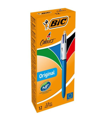 Kuličkové pero Bic Medium - čtyřbarevné, modré