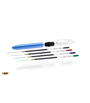 Kuličkové pero Bic Medium - čtyřbarevné, modré