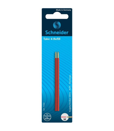 Náhradní náplně Schneider Take4-Refill - blistr 2x červená