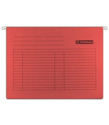 Závěsné desky Donau A4 - červené, 5 ks
