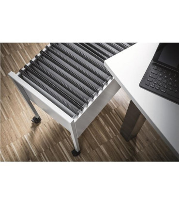 Pojízdný vozík na závěsné desky Durable - kovový, světle šedý