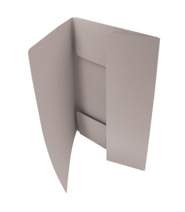 Papírové desky s chlopněmi HIT Office - A4, šedá, 50 ks