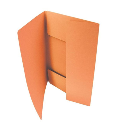 Papírové desky s chlopněmi HIT Office - A4, oranžové, 50 ks