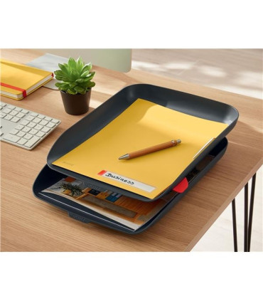 Zásuvky Leitz Cosy - plastové, sametové šedé, 2 ks