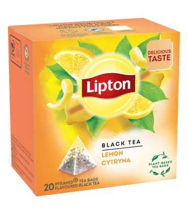Černý čaj Lipton - s citronem, 20x 1,7 g