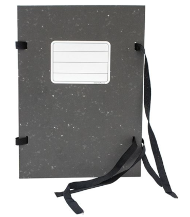 Spisové desky s tkanicí a štítkem A4, mráček, černé, 1 ks