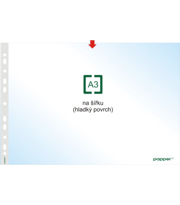 Euroobaly U - A3, na šířku, hladké, 80 mic, 50 ks