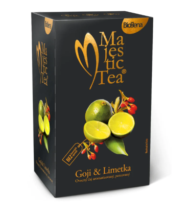 Bylinný čaj Biogena Goji a limetka, 20 x 2,5 g