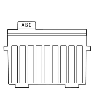 Pohledové záložky do kartoték HAN - posuvné, 34 mm, transparentní, 10 ks