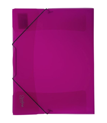 Desky s chlopněmi a gumičkou Opaline - A4, plastové, růžové, 1 ks