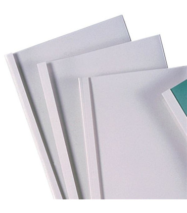 Desky pro termovazbu GBC - 1,5 mm, imitace plátno, bílé, 100 ks
