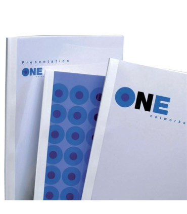 Desky pro termovazbu GBC - 3 mm, imitace plátno, bílé, 100 ks