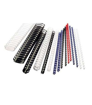 Plastové hřbety GBC, 6 mm, červené, 100 ks, kapacita 25 listů