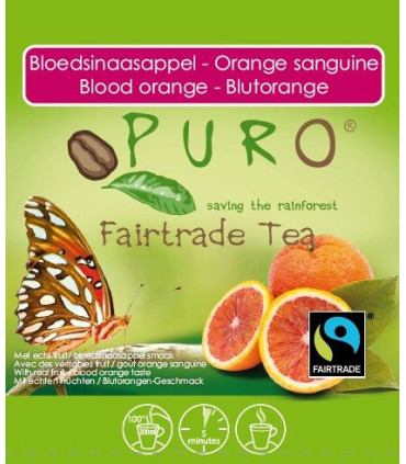 Ovocný čaj Puro - červený pomeranč, Fairtrade, 25x 2 g