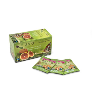 Ovocný čaj Puro - červený pomeranč, Fairtrade, 25x 2 g