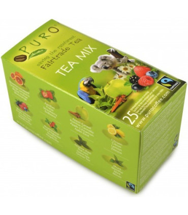 Mix čajů Puro - různé druhy, Fairtrade, 25x 2 g