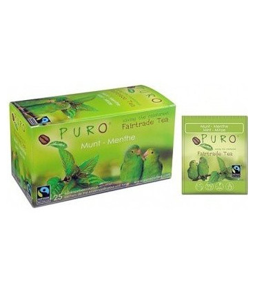 Zelený čaj Puro - máta, Fairtrade, 25 x 2 g