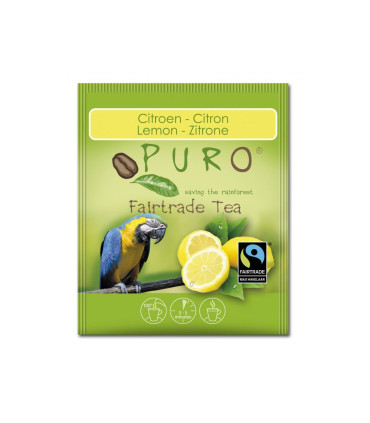 Černý čaj Puro - citrón, Fairtrade, 25 x 2 g