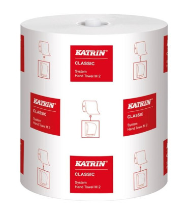 Papírové ručníky Katrin v roli - 2vrstvé, bílý recykl, 6 ks