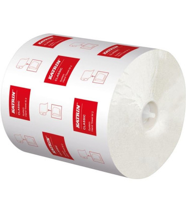 Papírové ručníky Katrin v roli - 2vrstvé, bílý recykl, 6 ks