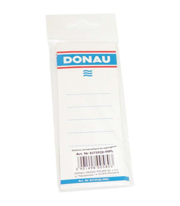 Zasouvací etikety pro pákové pořadače Donau 7,5 cm, 20 ks