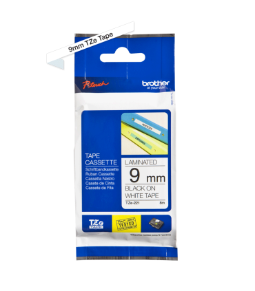 Páska Brother TZE-221, 9 mm, bílá-černý text