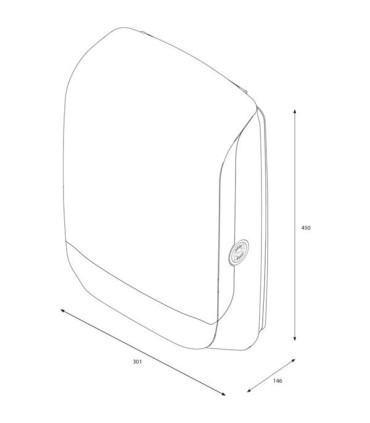 Zásobník na skládané ručníky Katrin - bílý, 31x15x45 cm