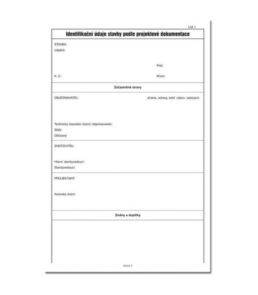 Stavební a montážní deník A4