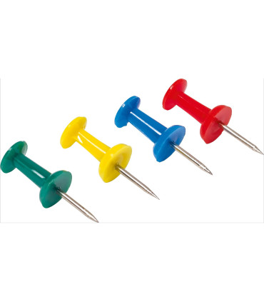 Nástěnkové připínáčky Donau - 60 ks, mix barev