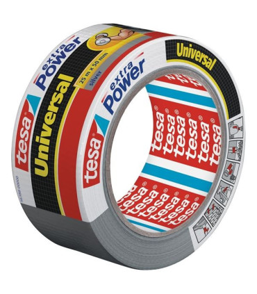 Pevná lepicí páska Tesa Extra Power, stříbrná