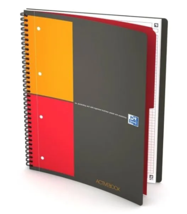 Blok Oxford Int., pevné desky, A4+, čtverečkovaný