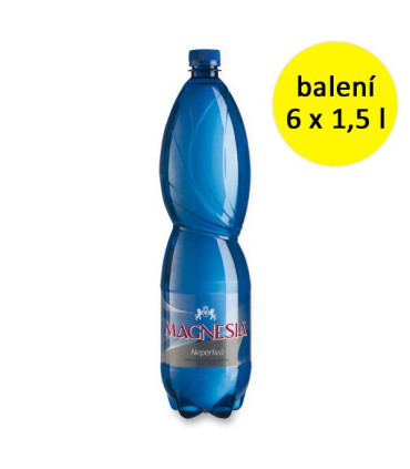 Minerální voda Magnesia neperlivá, 6 x 1,5l