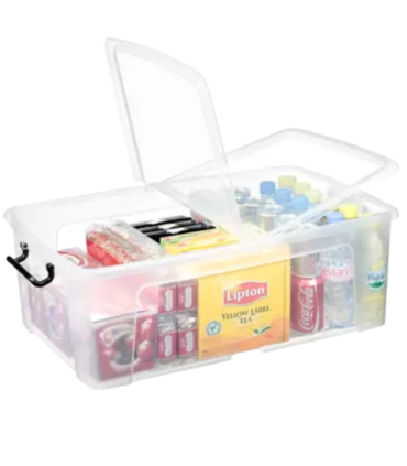 Plastová krabice Strata - transparentní, 50 litrů