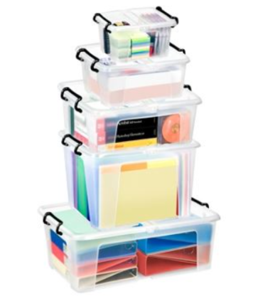 Plastová krabice Strata - transparentní, 50 litrů