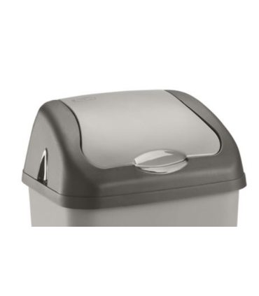 Odpadkový koš Heidrun - výklopný, šedý, 18 l