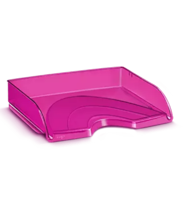 Odkladač na šířku CepPro Happy - A4 na šířku, plastová, růžová