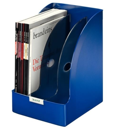 Stojan na časopisy Leitz Jumbo Plus - velkokapacitní, plastový, modrý